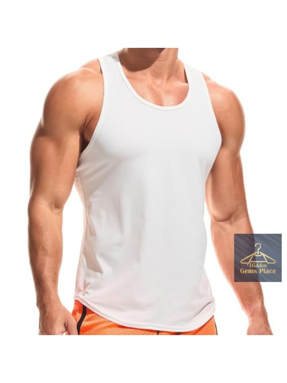 Men's Quick Dry Sleeveless Tank Top Y-Back Workout Active Shirt